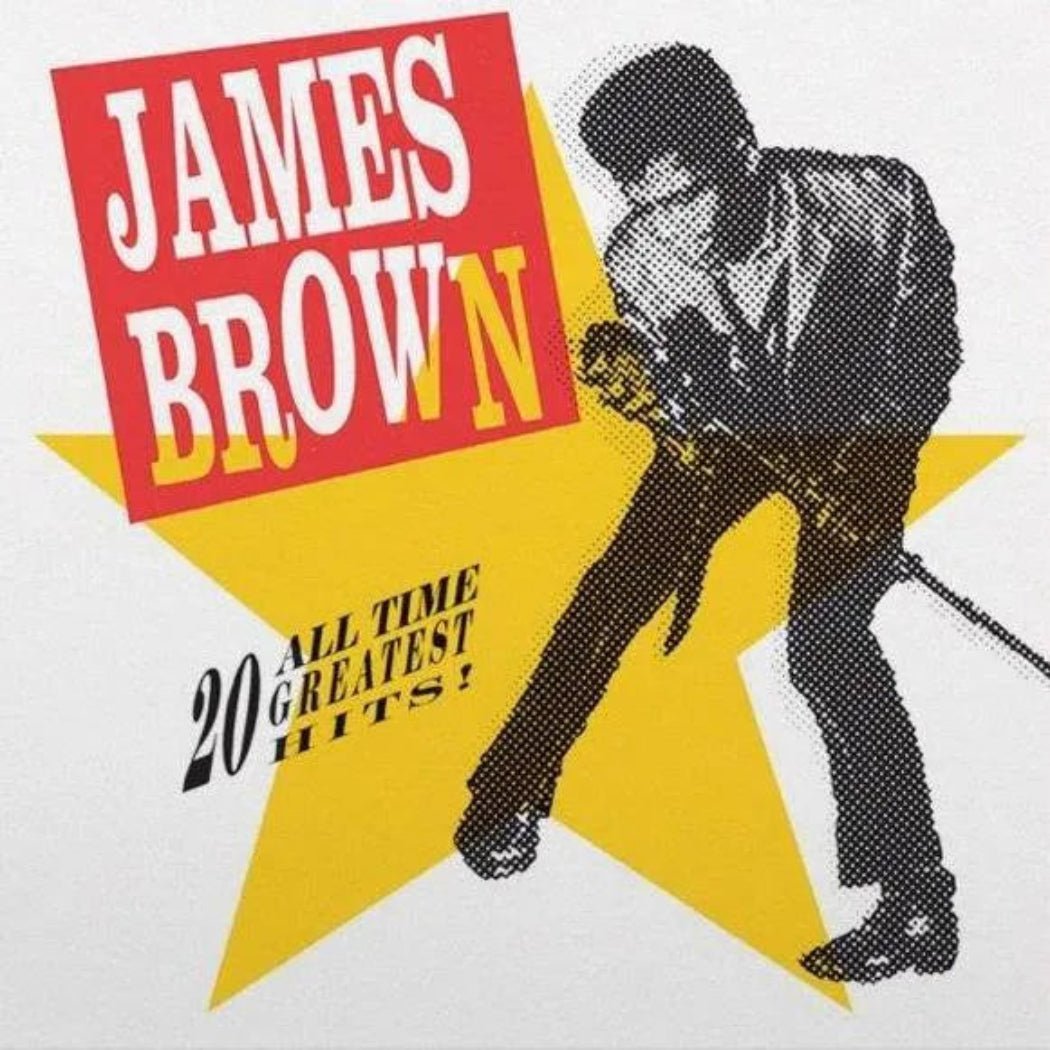 James Brown 20 All-Time Greatest Hits vinyl LP featuring classic soul and funk tracks