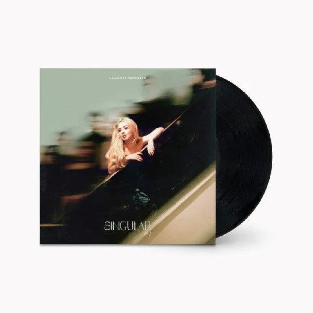 Sabrina Carpenter album cover for Singular Act I with stylish graphic design