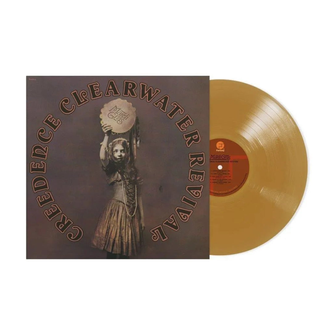 Mardi Gras CCR gold vinyl LP featuring swamp rock and blues influenced tracks