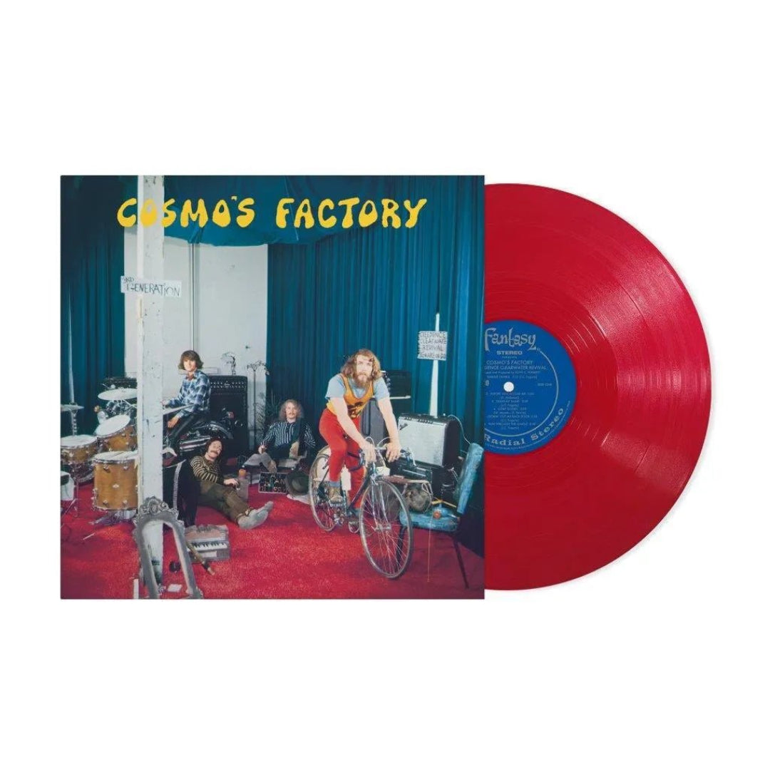 Cosmo’s Factory CCR apple red vinyl LP featuring swamp rock and blues tracks