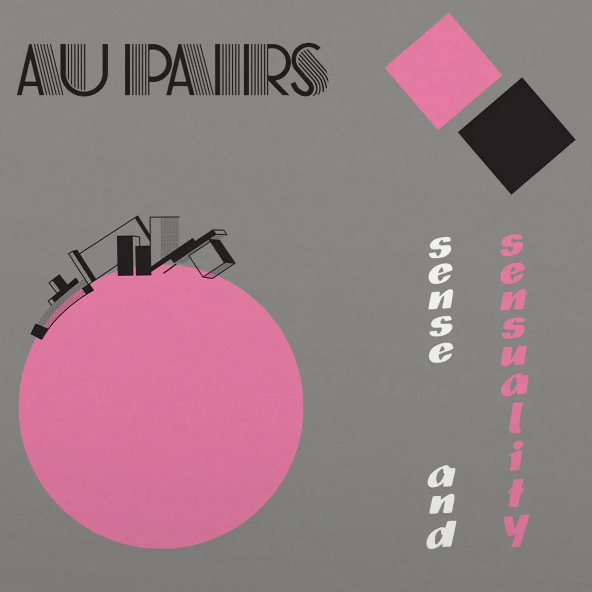 Au Pairs Sense and Sensuality silver vinyl LP album cover 1982