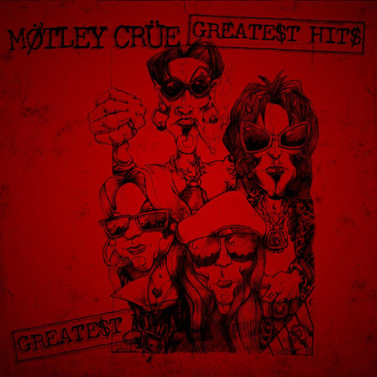 Mötley Crüe The Ultimate Greatest Hits album cover with classic rock anthems