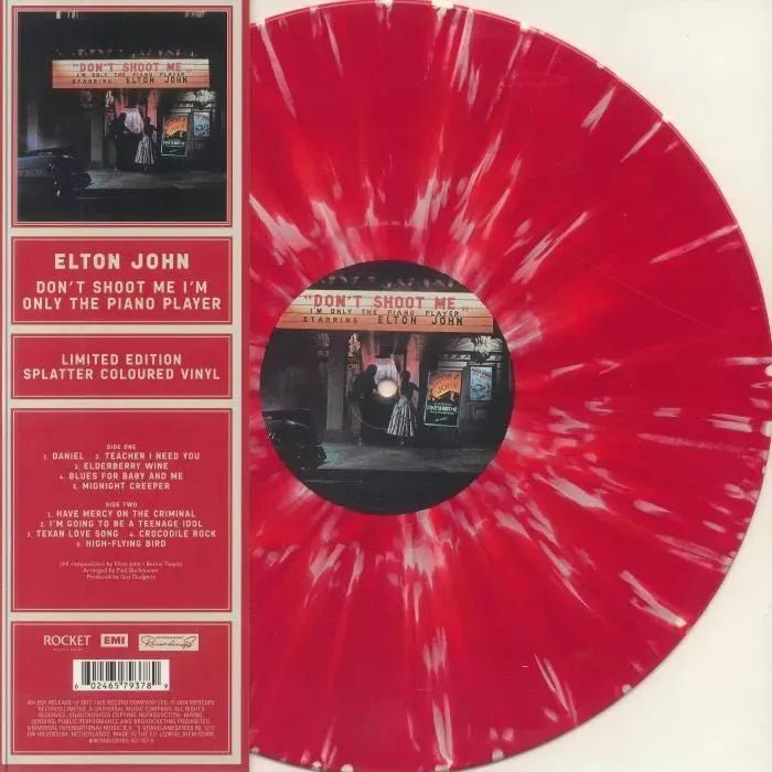 Elton John - Don't Shoot Me I'm Only The Piano Player LP Red & Cream Splatter Vinyl - 1 - LP - Orchard Records