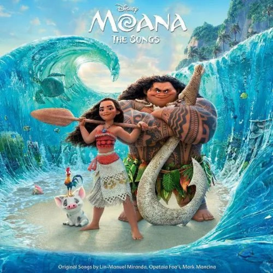 Moana The Songs LP vinyl Disney soundtrack album cover colourful ocean artwork
