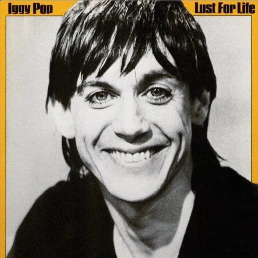 Iggy Pop Lust for Life vinyl cover with striking blue vinyl edition