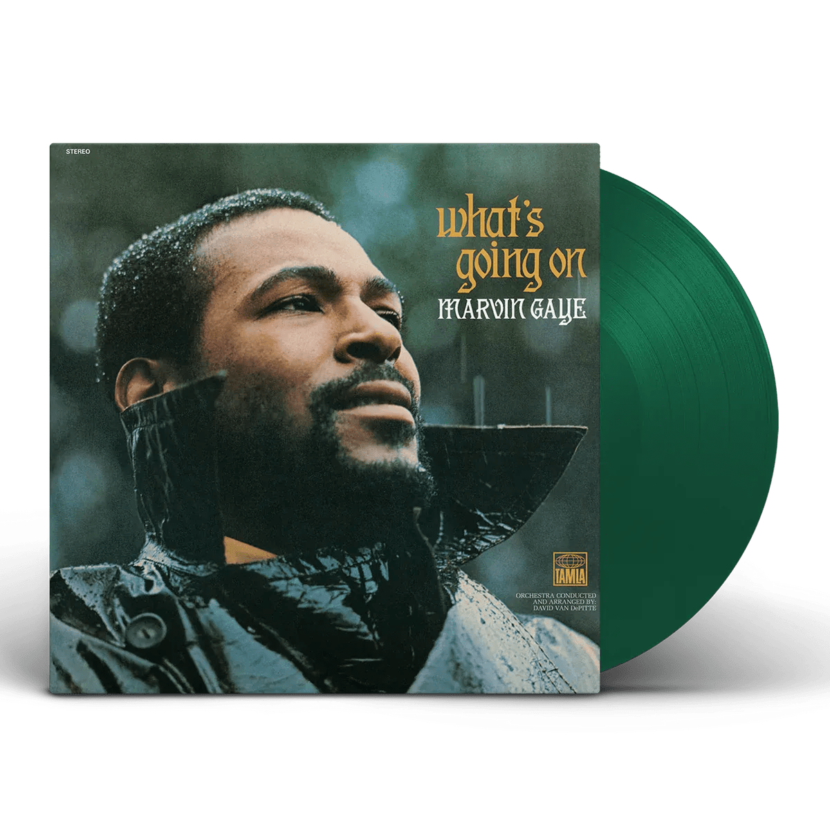 What’s Going On album sleeve showing Marvin Gaye’s iconic reflective image