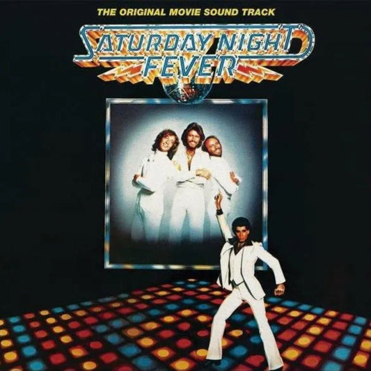 Saturday Night Fever soundtrack on limited red, orange, and blue marble vinyl