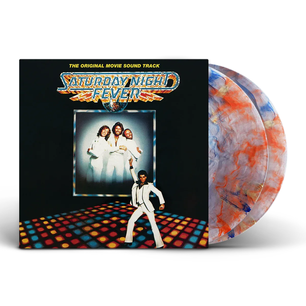Bee Gees-led Saturday Night Fever LP cover with iconic disco film artwork