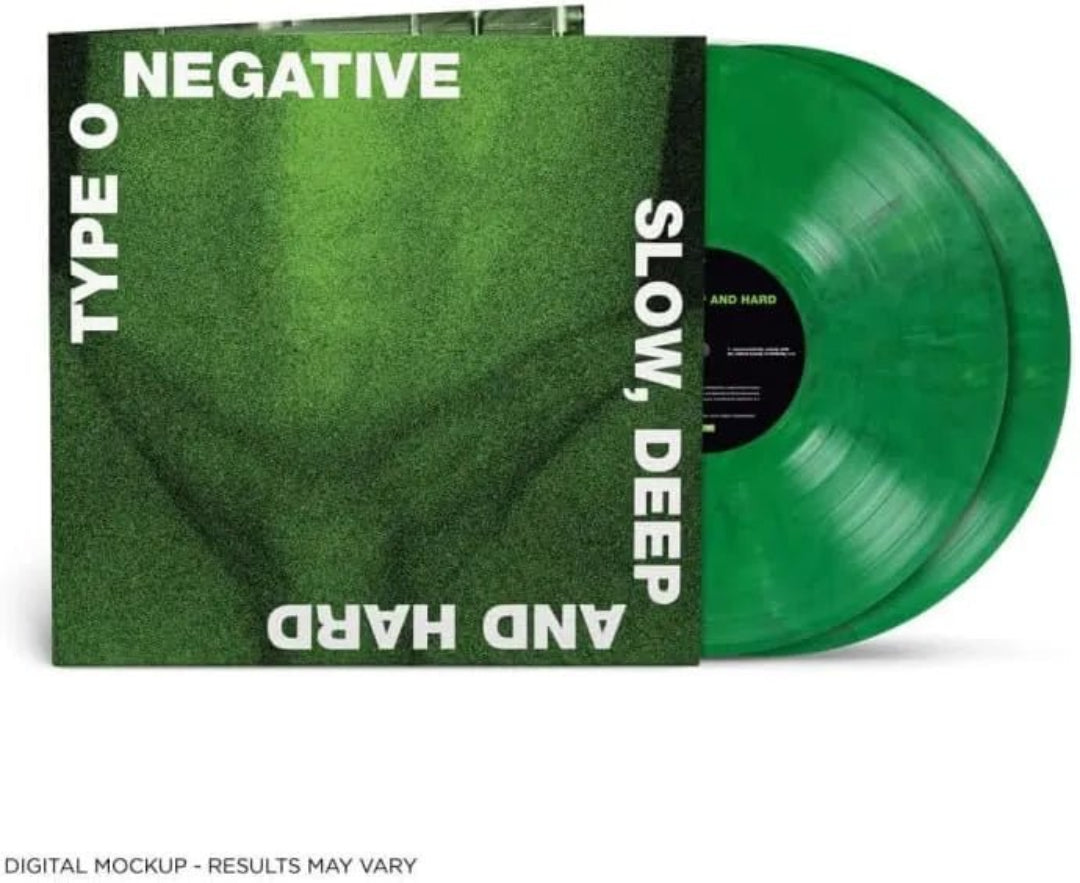 Front cover Type O Negative Slow Deep And Hard double LP dark metal artwork
