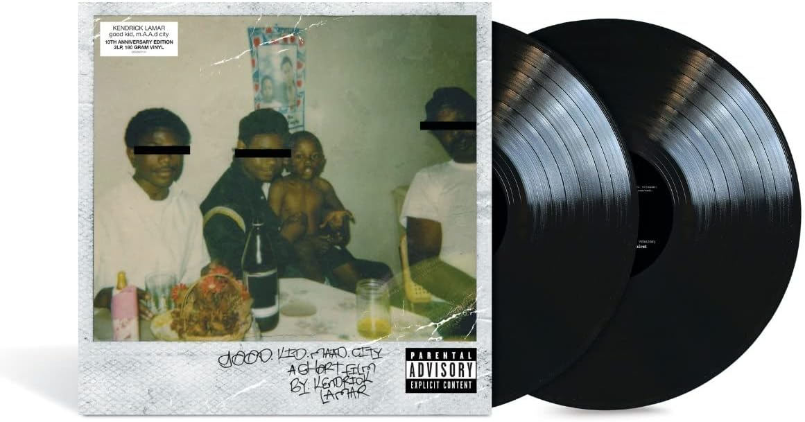 2 LP anniversary edition Good Kid mAAd city by Kendrick Lamar rap concept album.