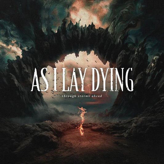 As I Lay Dying Through Storms Ahead CD front cover with heavy metal artwork.