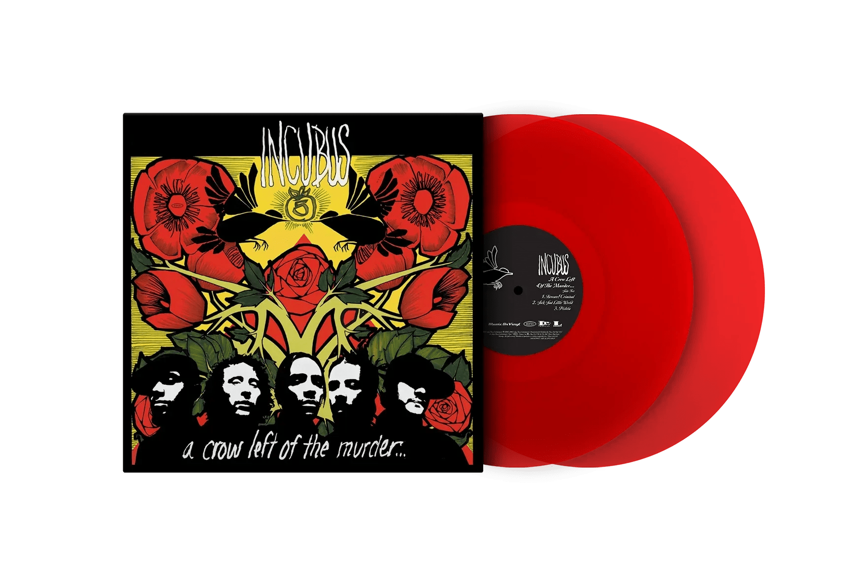 Incubus A Crow Left Of The Murder limited edition transparent red vinyl with numbered sleeve.