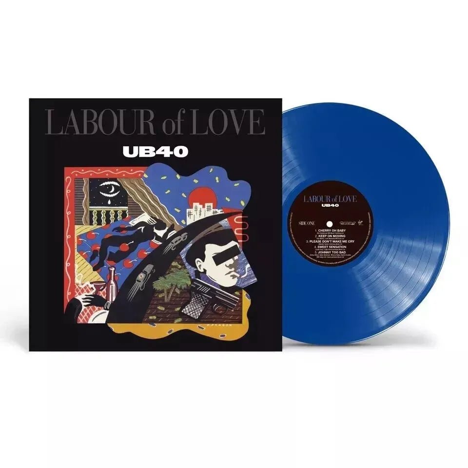 Labour Of Love LP by UB40 front cover artwork blue vinyl record
