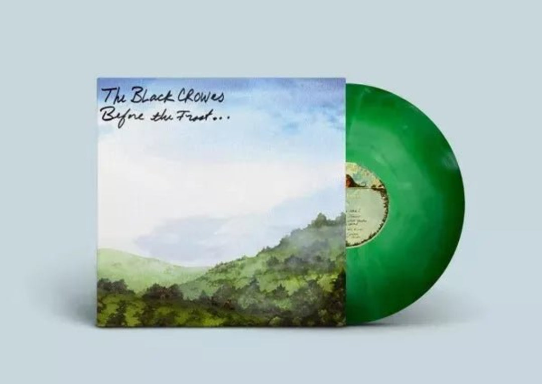 Before The Frost Until The Freeze LP by Black Crowes green swirl vinyl art