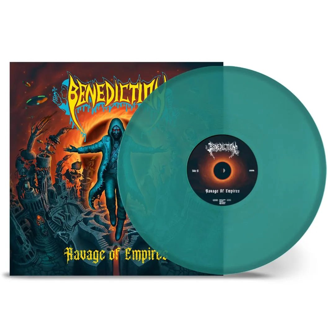 Limited edition BENEDICTION Ravage Of Empires LP with exclusive album artwork.
