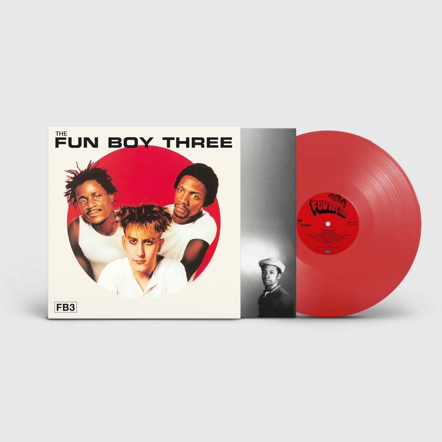 The Fun Boy Three LP by Fun Boy Three red vinyl record sleeve cover