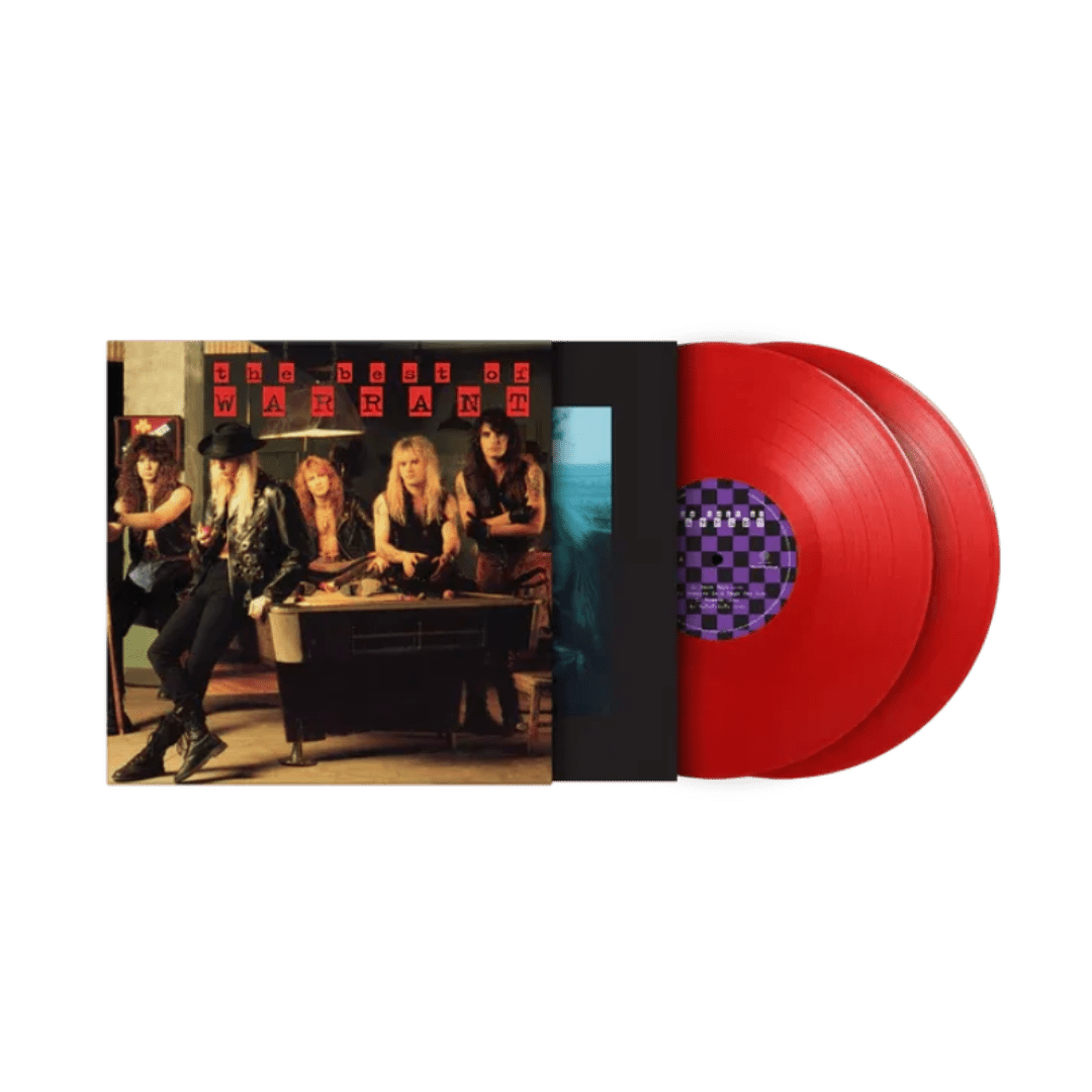 Warrant’s Best Of collection artwork, includes hit singles and rare acoustic cut.