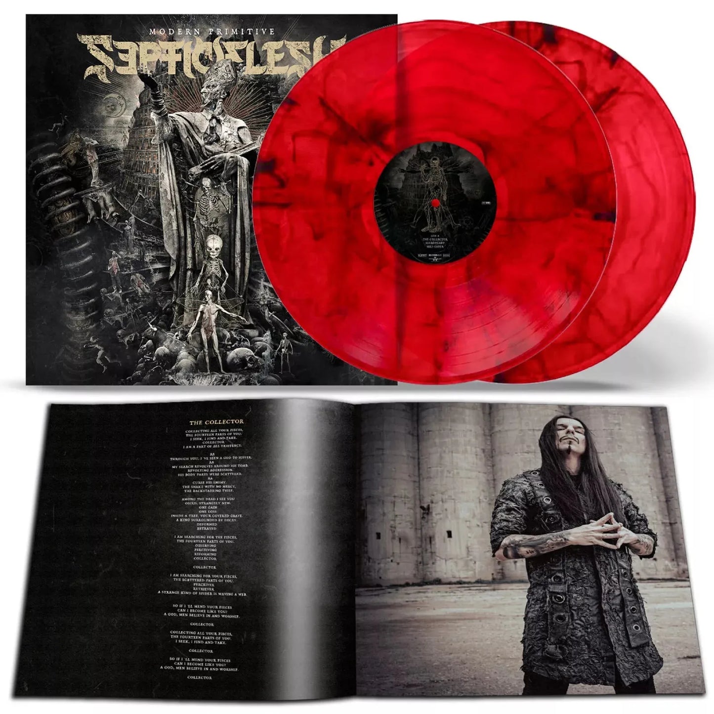 Modern Primitive Septicflesh 2 LP red black marbled vinyl record artwork