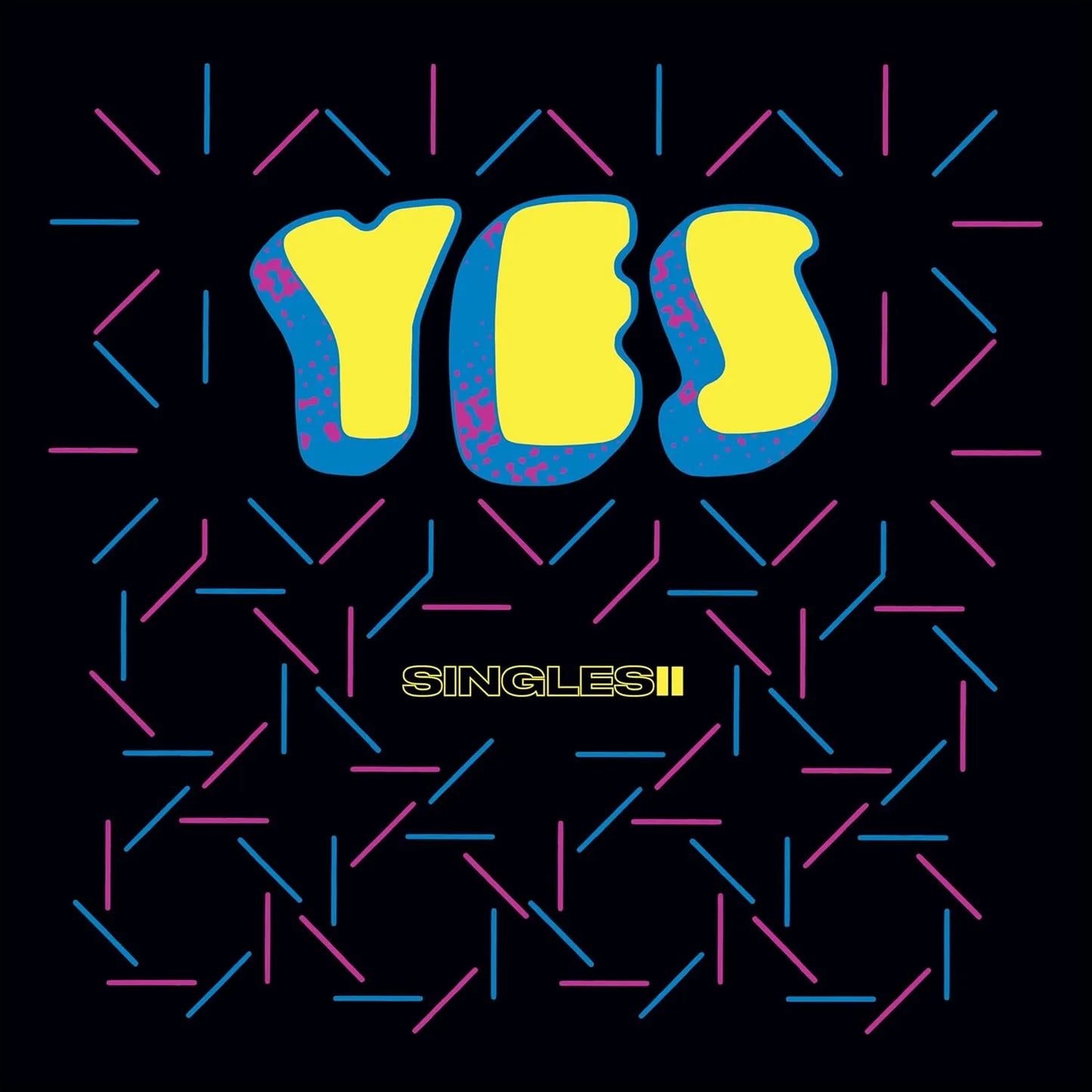 Yes Singles II LP blue and white splatter vinyl album cover artwork image