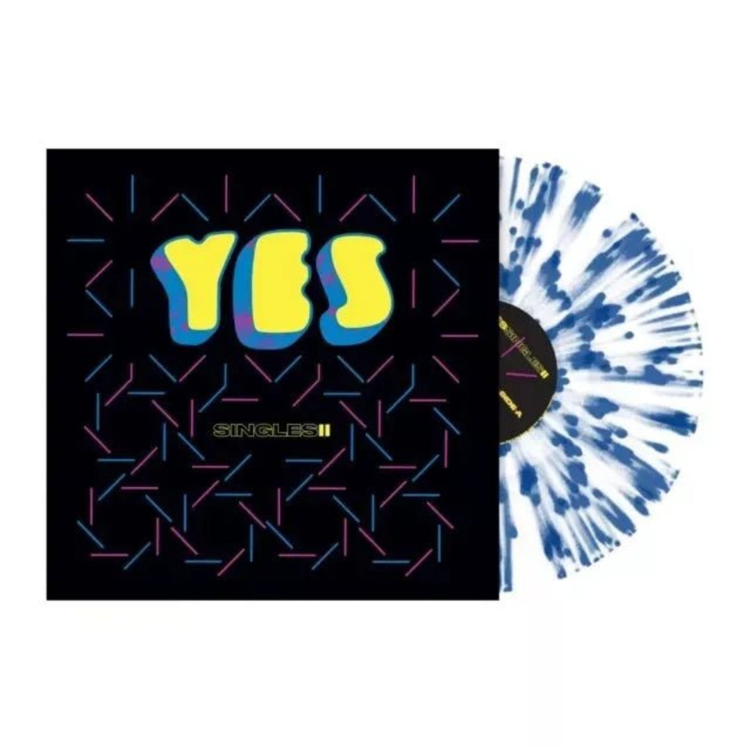 Singles II Yes LP blue white splatter vinyl record sleeve front artwork