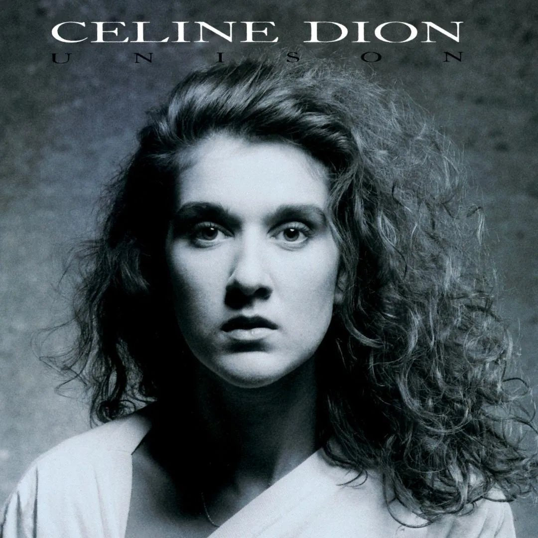 Front cover of Celine Dion – Unison LP featuring her English-language debut

