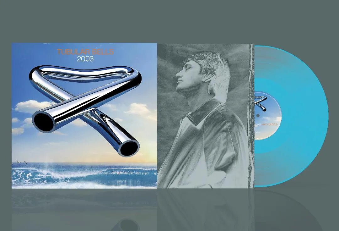 Mike Oldfield Tubular Bells 2003 LP blue coloured vinyl album cover