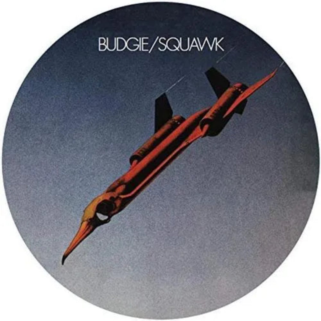 Cover of Budgie’s 1972 Squawk album – a cult classic of early heavy metal.