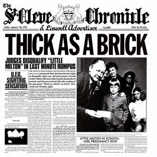 Jethro Tull Thick As A Brick Steven Wilson Remix CD album cover artwork