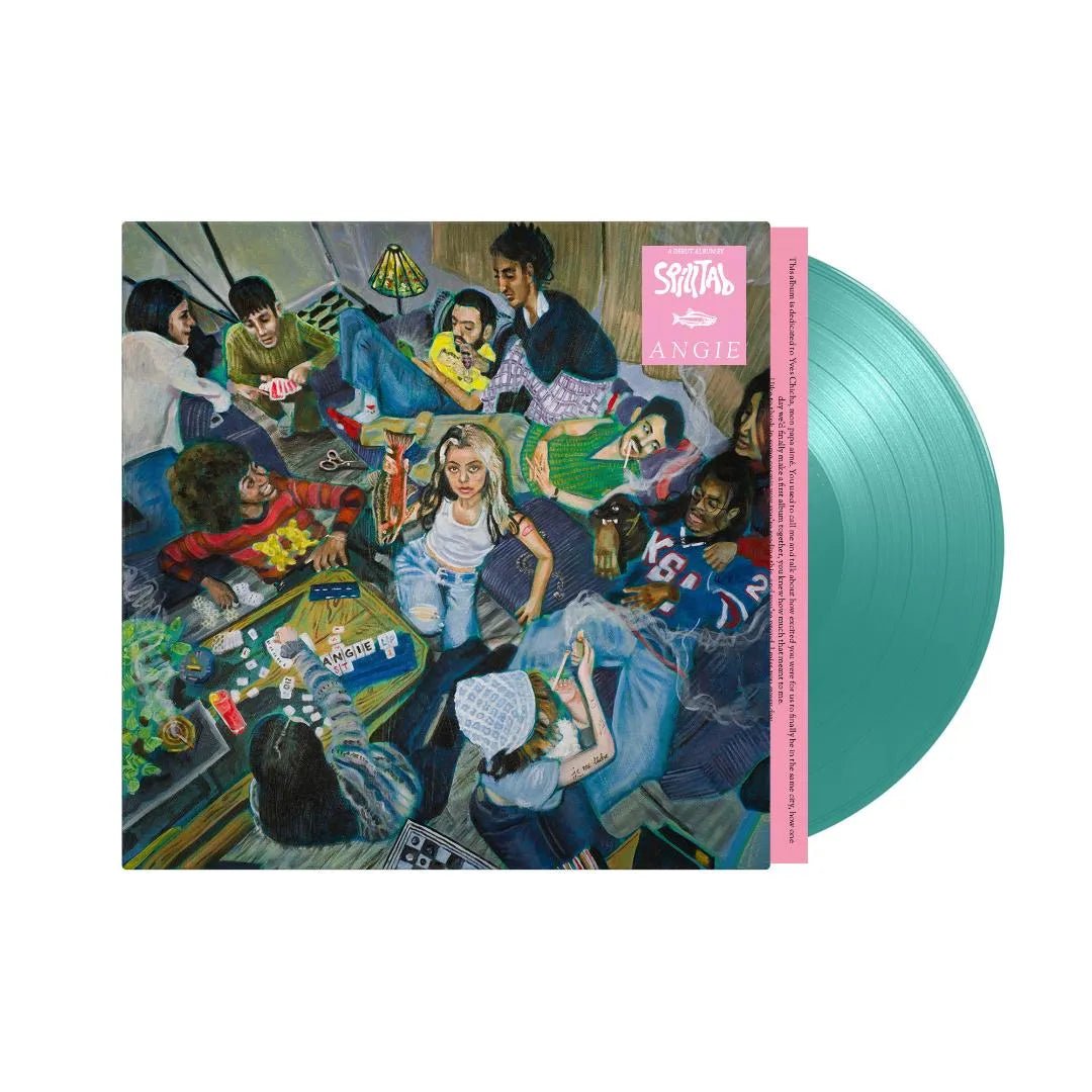 Angie Spill Tab LP blue vinyl record sleeve artwork front view