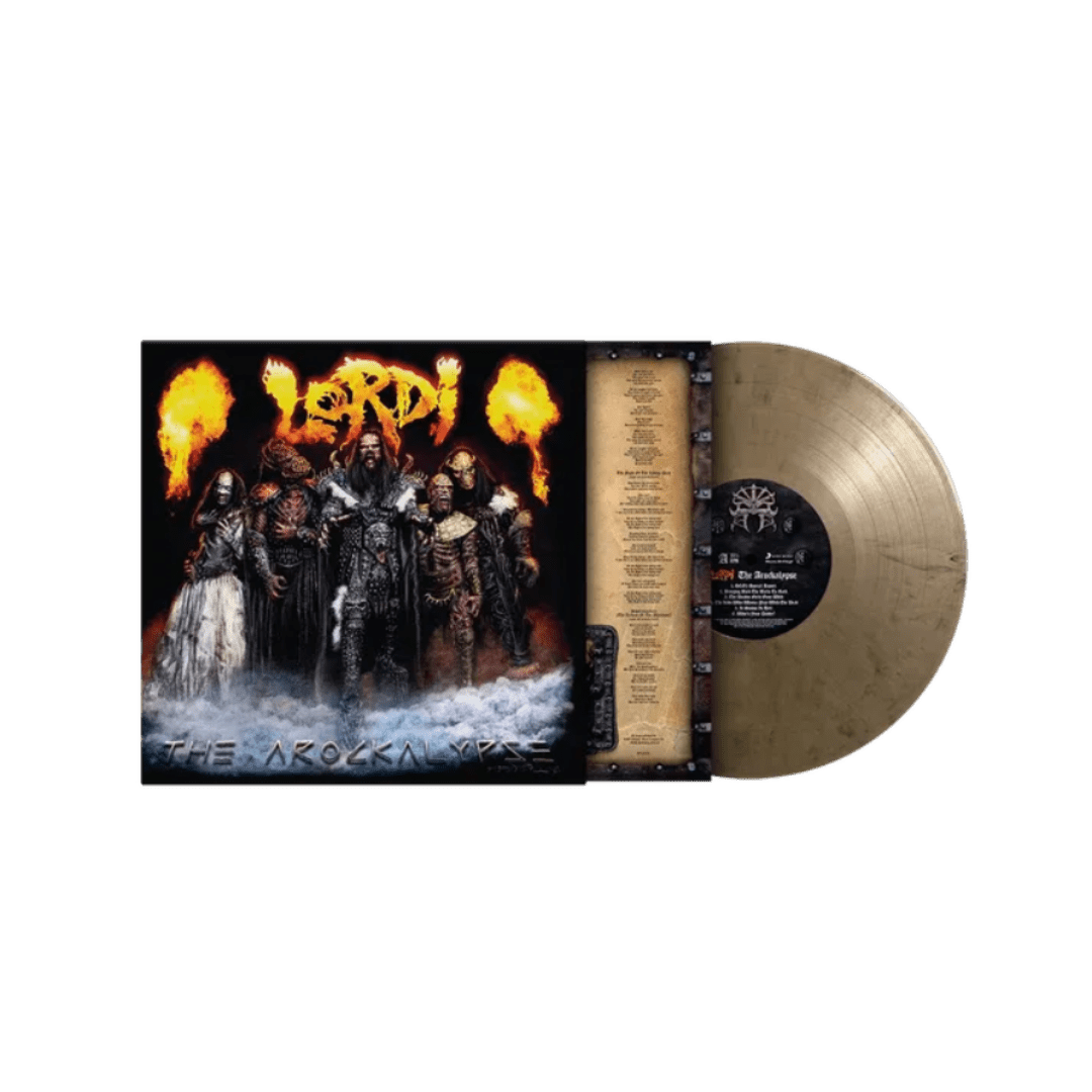 The Arockalypse album by Lordi on 2 LP black and gold marbled vinyl