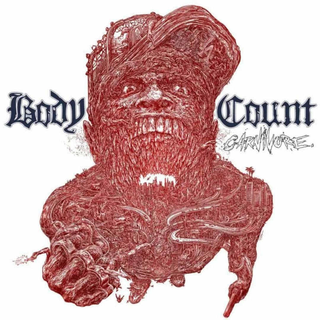 Front cover of Body Count Carnivore CD with heavy metal imagery