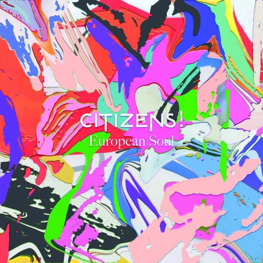 Close‑up of Citizens! European Soul compact disc showing track list label