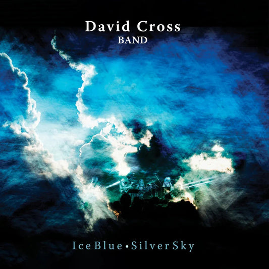 David Cross Band Ice Blue Silver Sky CD front cover artwork design.