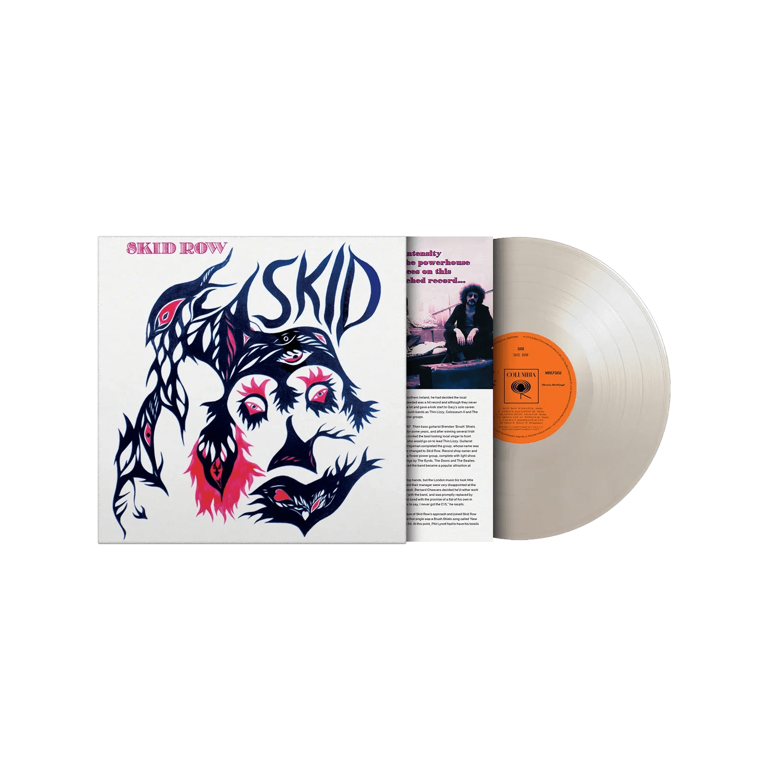 Limited edition white vinyl of Skid, the 1970 debut from Irish blues rock band Skid Row