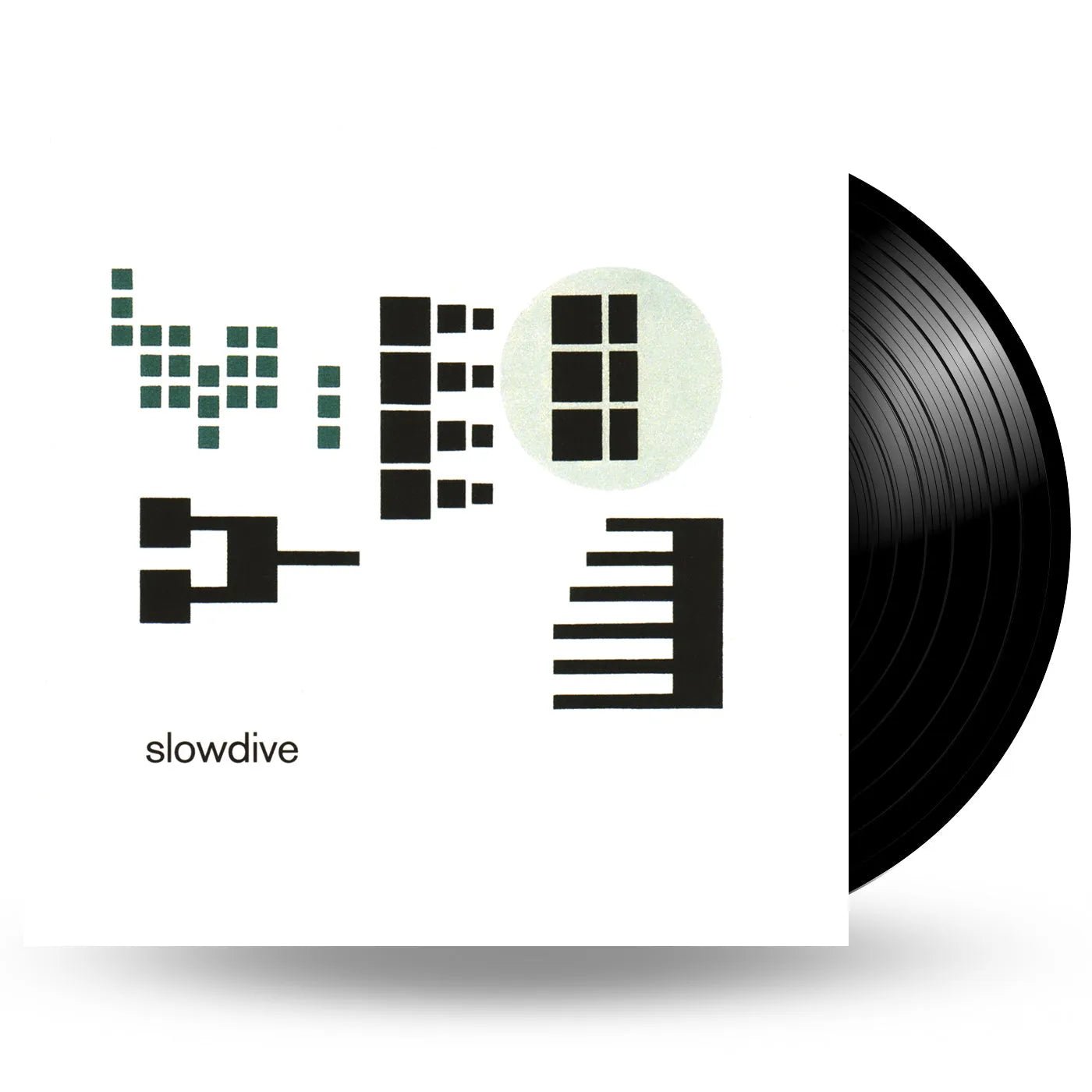 Slowdive Pygmalion 180g vinyl record disc resting on the printed inner sleeve.