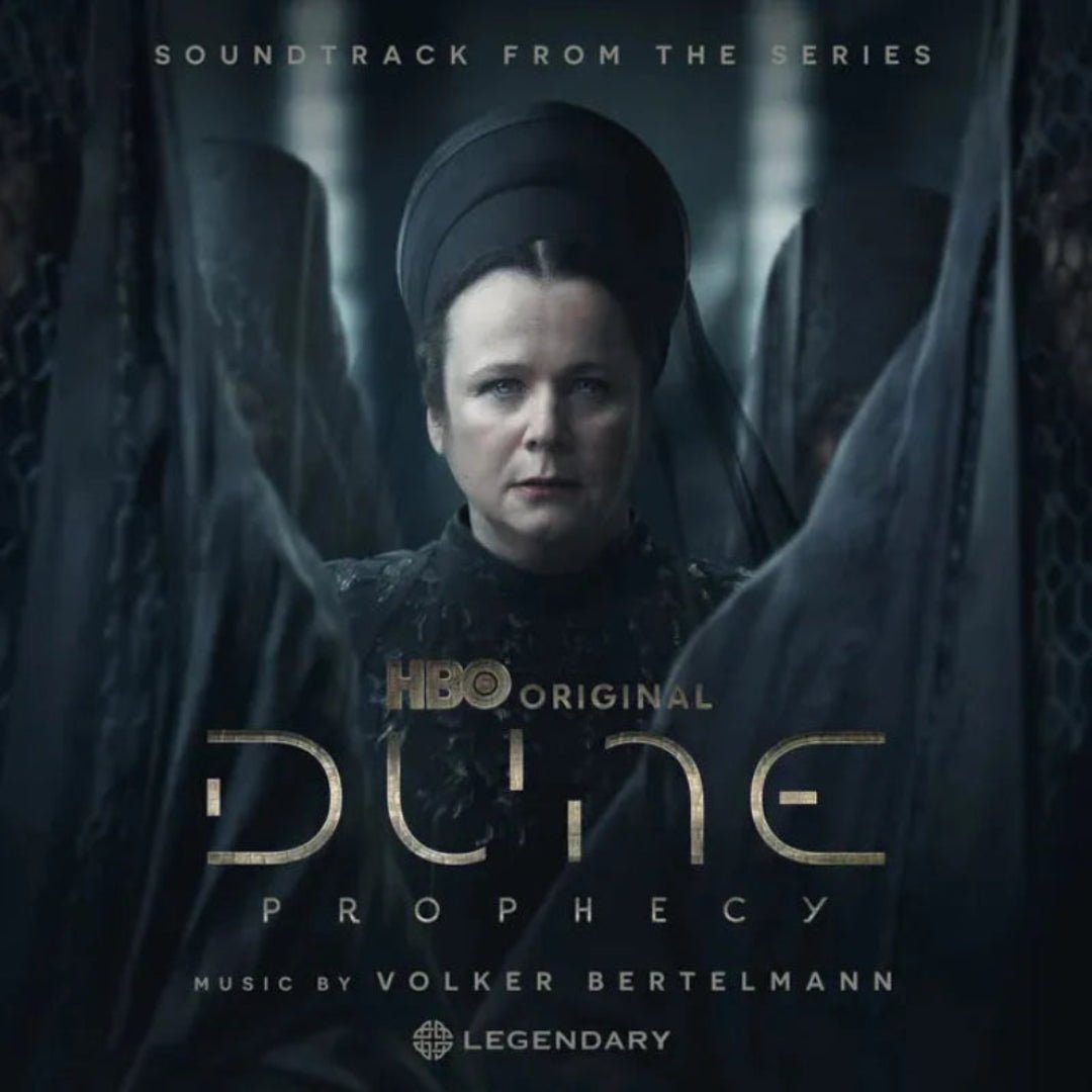Dune: Prophecy orange marbled vinyl soundtrack with 4-page series booklet.
