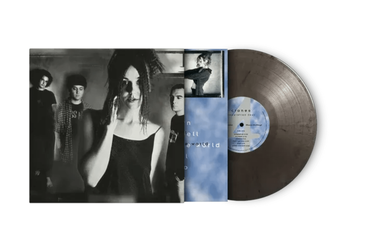 Cranes Population Four silver & black marbled vinyl limited edition LP.