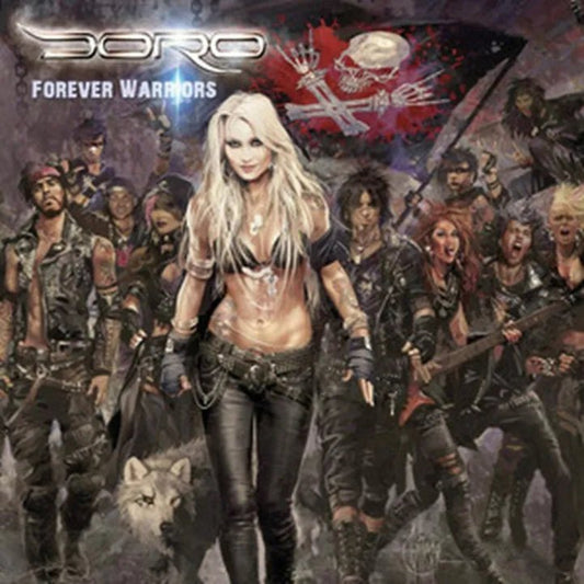 Doro Forever Warriors 2 LP transparent orange vinyl heavy metal album cover