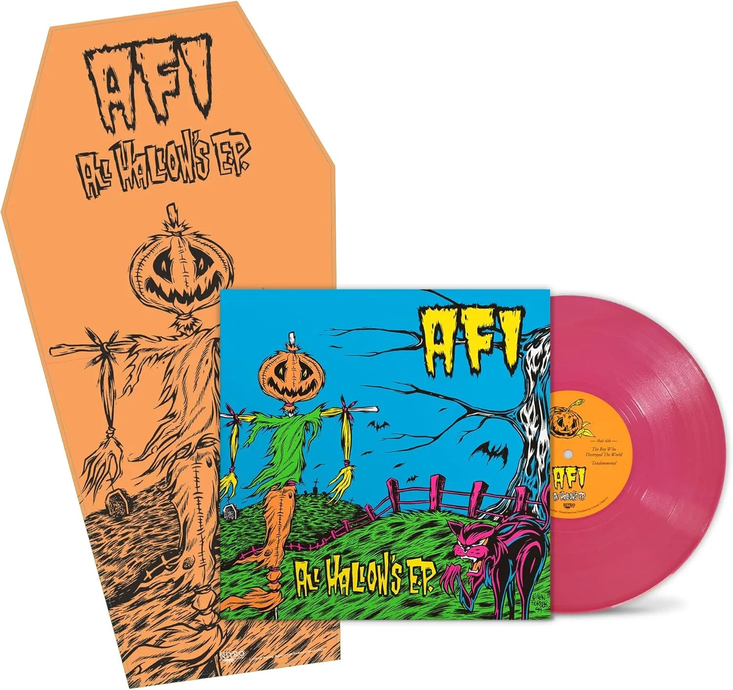AFI All Hallow’s EP limited pink vinyl and coffin poster edition