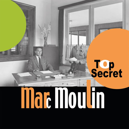Marc Moulin Top Secret vinyl LP in orange, featuring bonus remixes and jazz fusion.