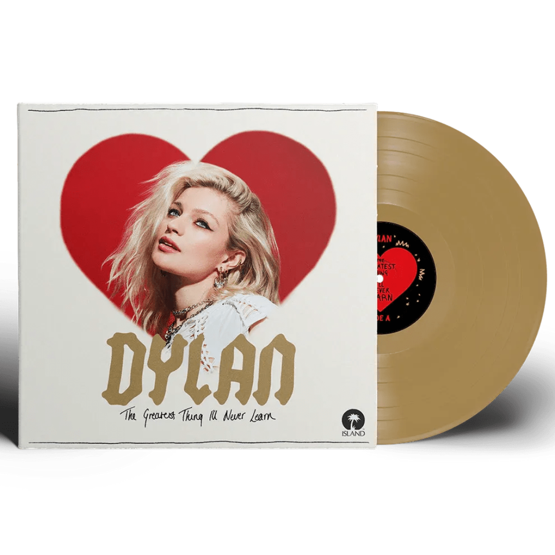 The Greatest Thing I'll Never Learn by Dylan gold vinyl LP cover artwork