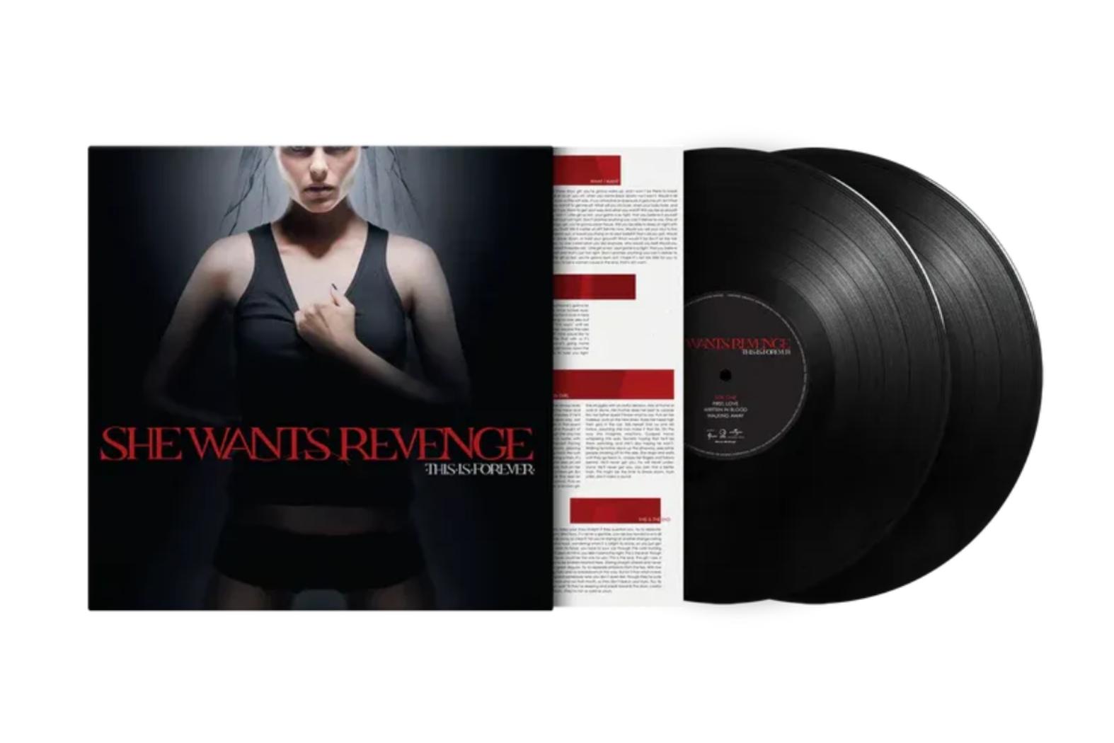 Gatefold sleeve of She Wants Revenge This Is Forever double vinyl set