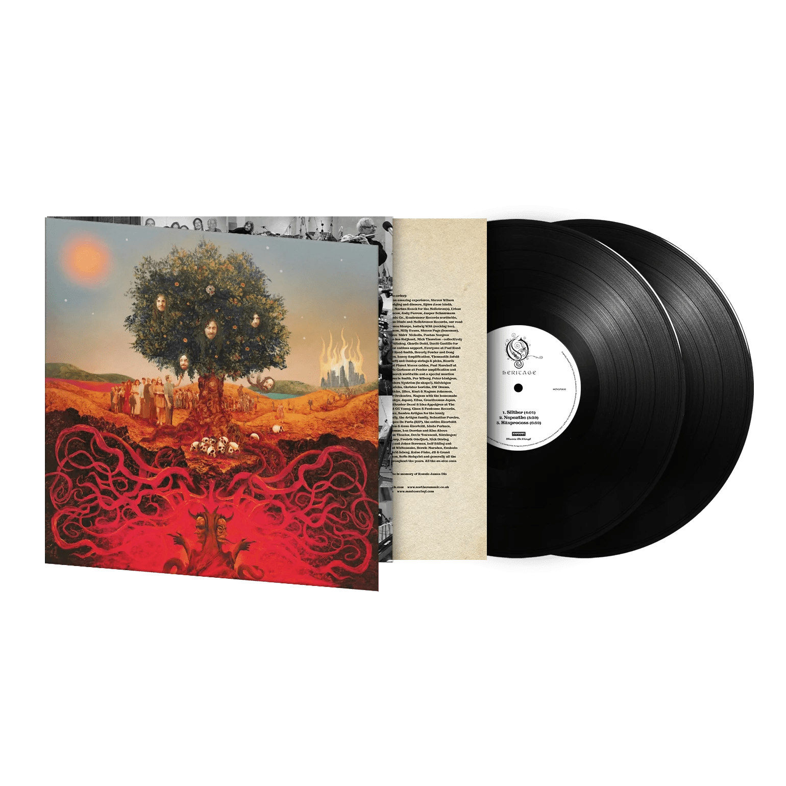 Opeth Heritage album on black vinyl with poster and insert