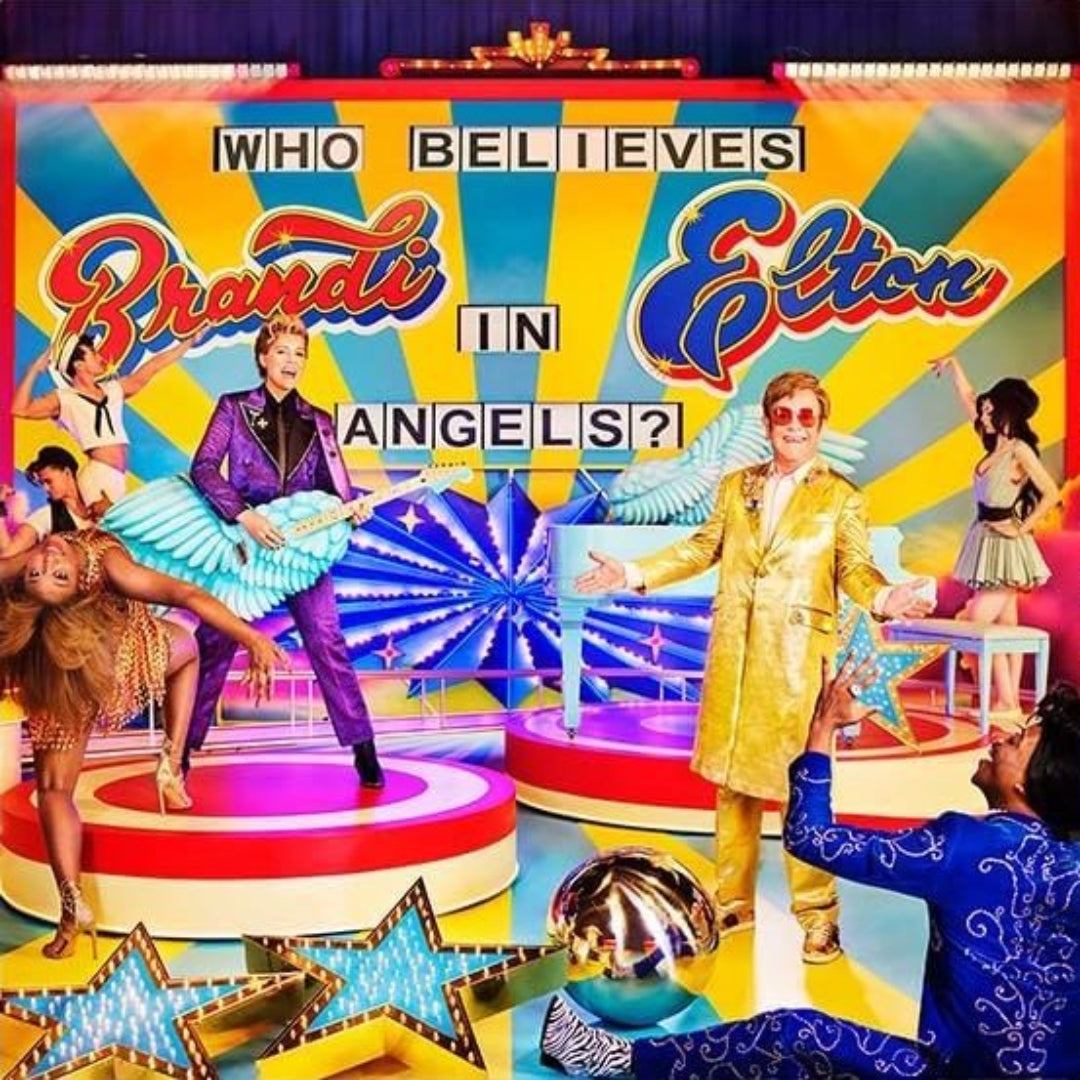 Elton John Brandi Carlile Who Believes In Angels tri colour vinyl LP