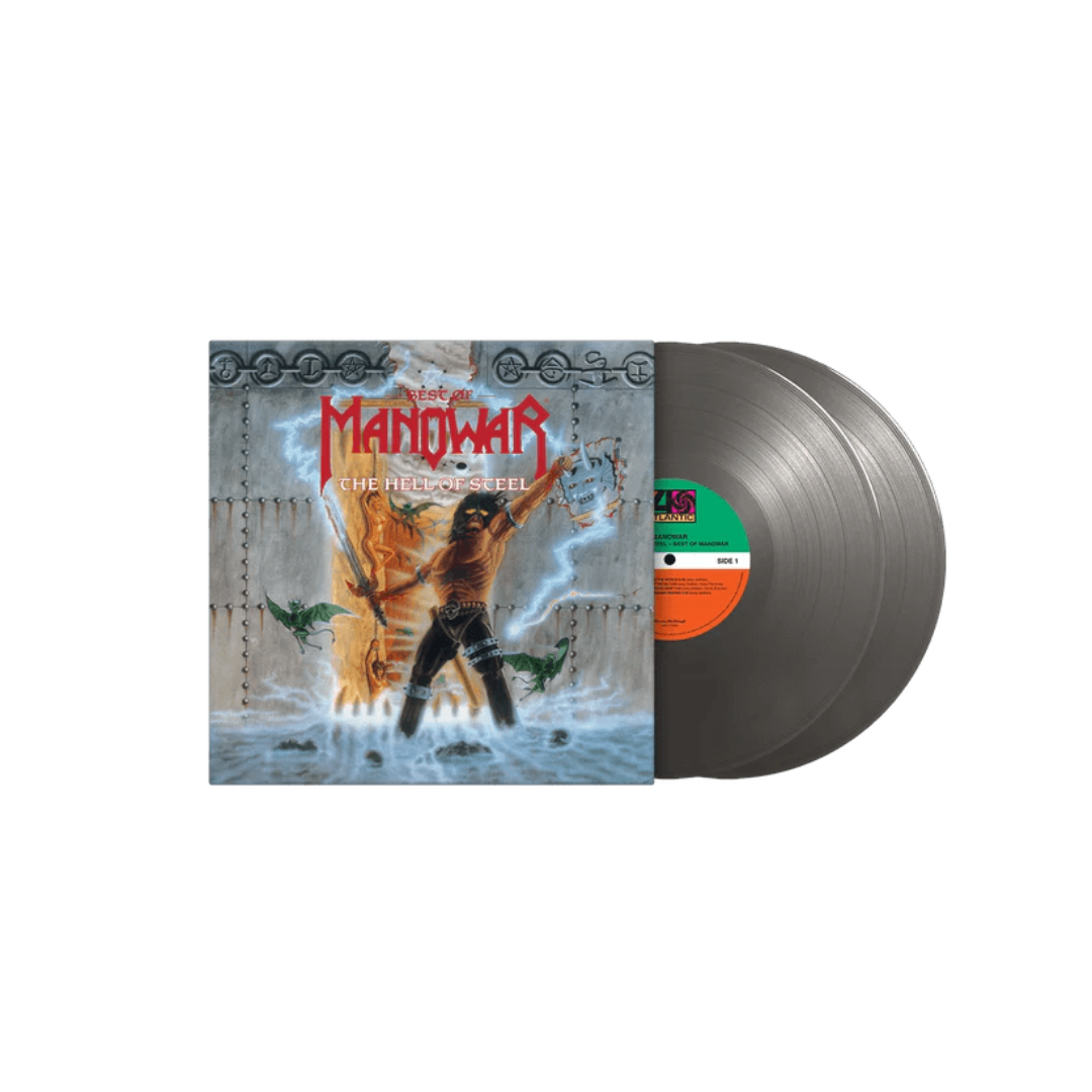 Hell Of Steel 2 LP by Manowar silver vinyl pressing classic heavy metal anthems