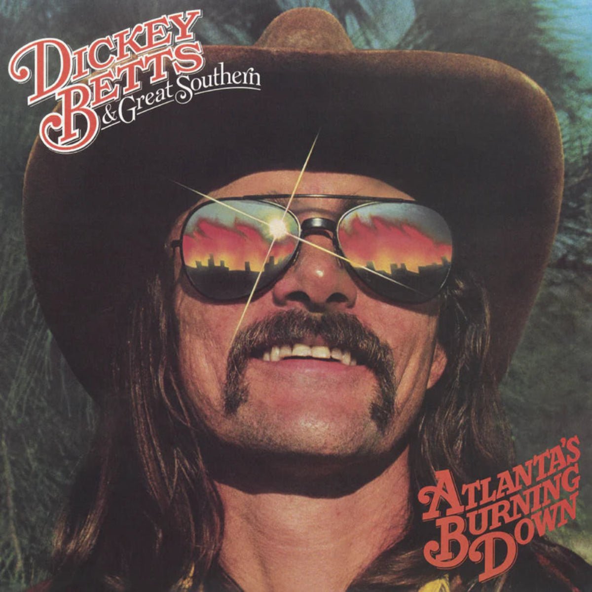 Dickey Betts – Atlanta’s Burning Down gold vinyl LP with insert, featuring southern rock classics and Civil War storytelling.