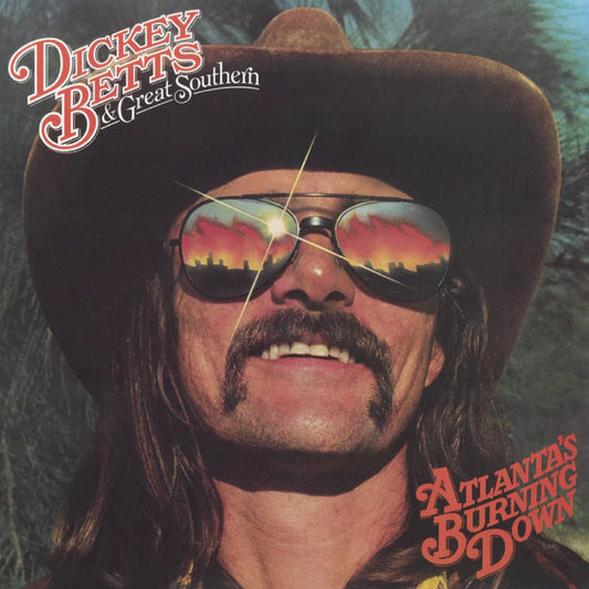 Dickey Betts – Atlanta’s Burning Down gold vinyl LP with insert, featuring southern rock classics and Civil War storytelling.