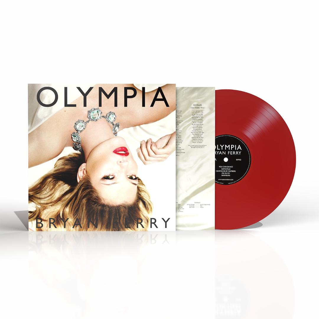 Limited edition red vinyl of Olympia by Bryan Ferry featuring lush production