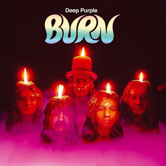 Deep Purple Burn LP, classic hard rock album with fiery riffs and soaring vocals.