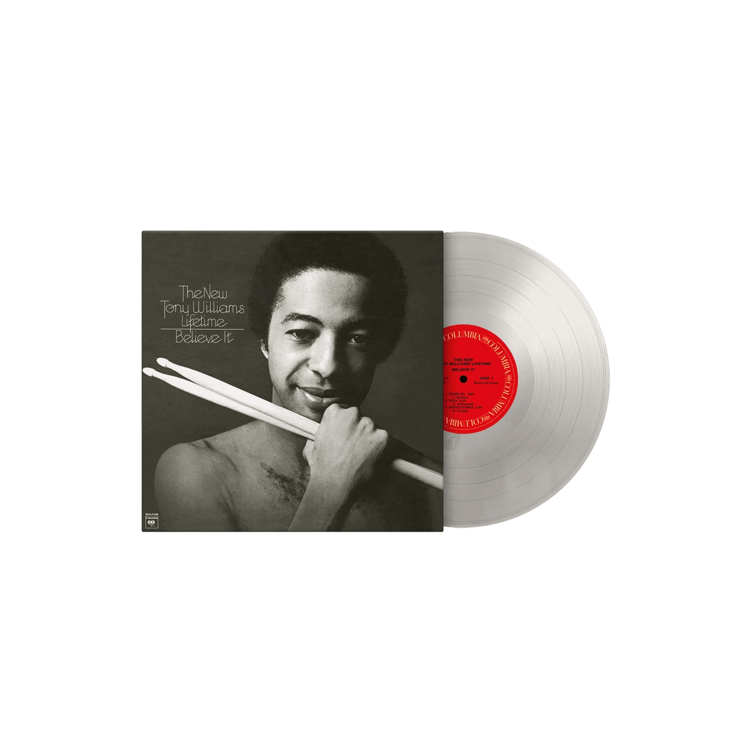 Jazz fusion album Believe It by Tony Williams on clear vinyl